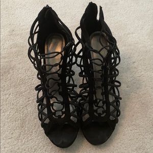 Open black heels